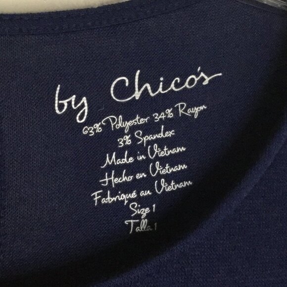 Chico's Navy Blue LIghtweight A-Line Dress - Picture 2 of 7